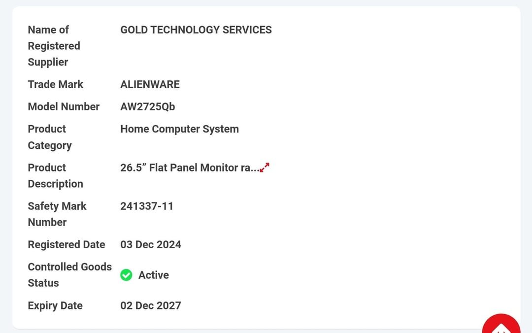 Dell AW2725Q attendu avec la même dalle QD-OLED