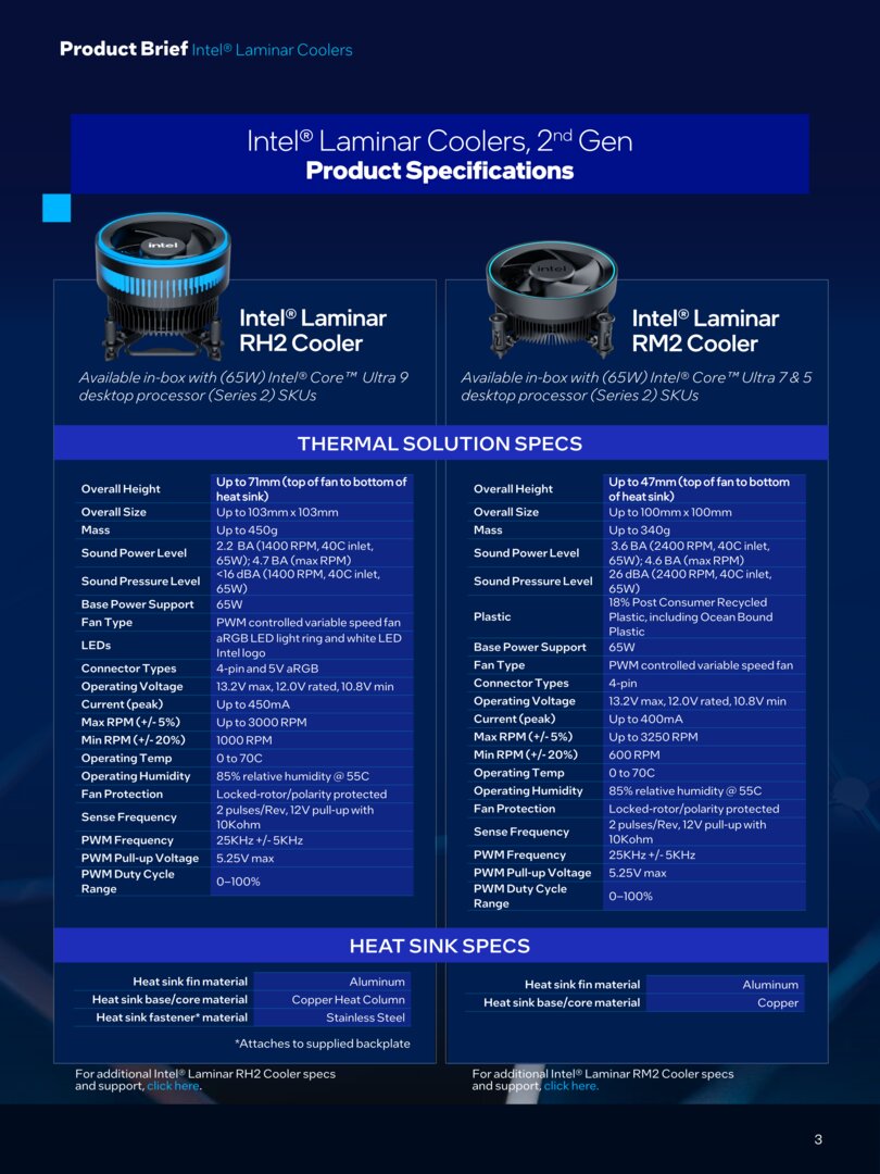 Intel's new 2nd generation laminar coolers