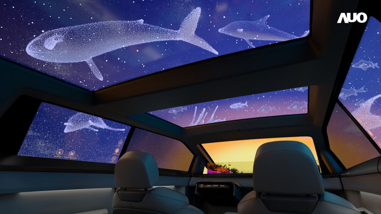 AUO Smart Cockpit 2025: The car becomes a 360° MicroLED cinema