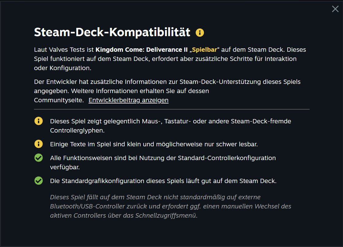 Steam deck compatibility