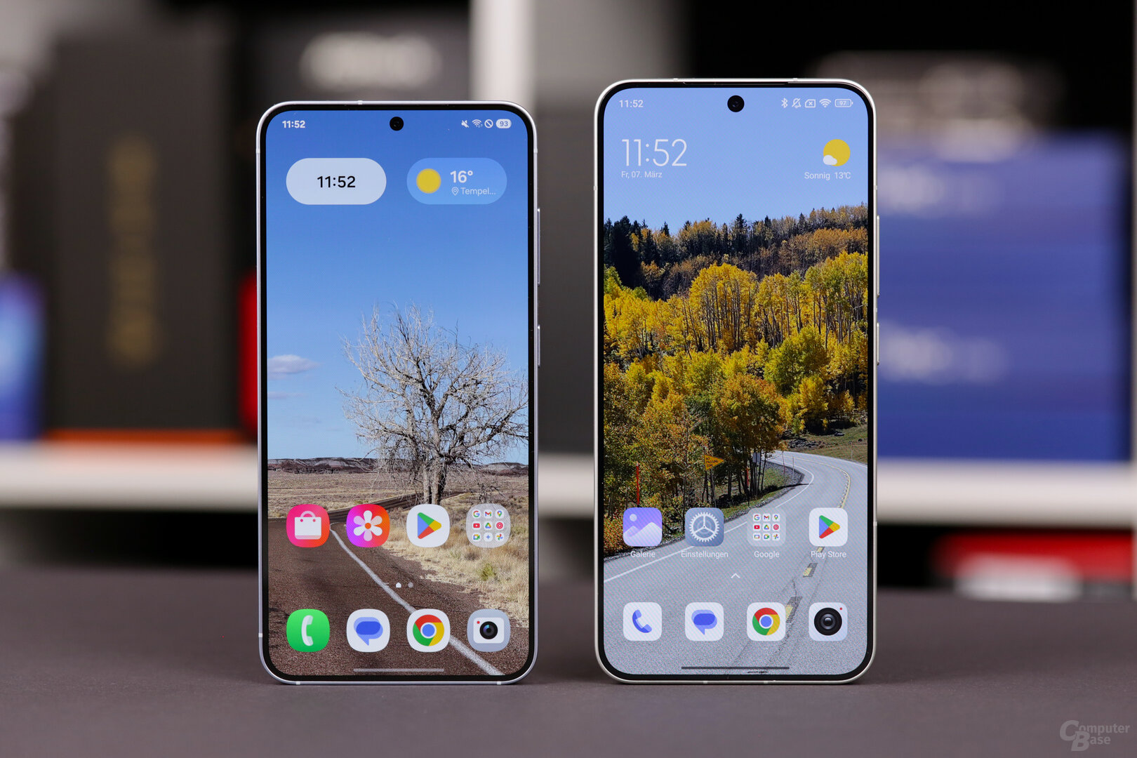 6.2 inches for Samsung versus 6.36 inches for Xiaomi