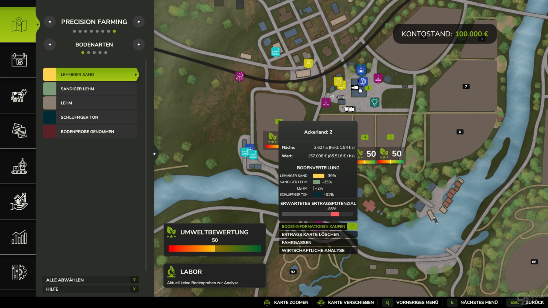 As announced by Giants Software at the end of April, the Precision Farming MOD has been released on ModHub Today. With this mod, which can be downloaded for free by all players from the modhub and optionally activated when loading the score, the focus is more on efficiency and realism, so it plays a role how often a location is fertilized, what crop rotation is observed, or whether a fertilizer-saving method is used, as in the upgrade. Additionally, passengers enter Farming Simulator 25. Through these alleys, farmers travel the field again and again after sowing to spray, chop, or fertilize. In addition to these adjustments, other machinery is also enhanced by the mod: field syringes, a tag, or hanging devices for taking soil samples.
