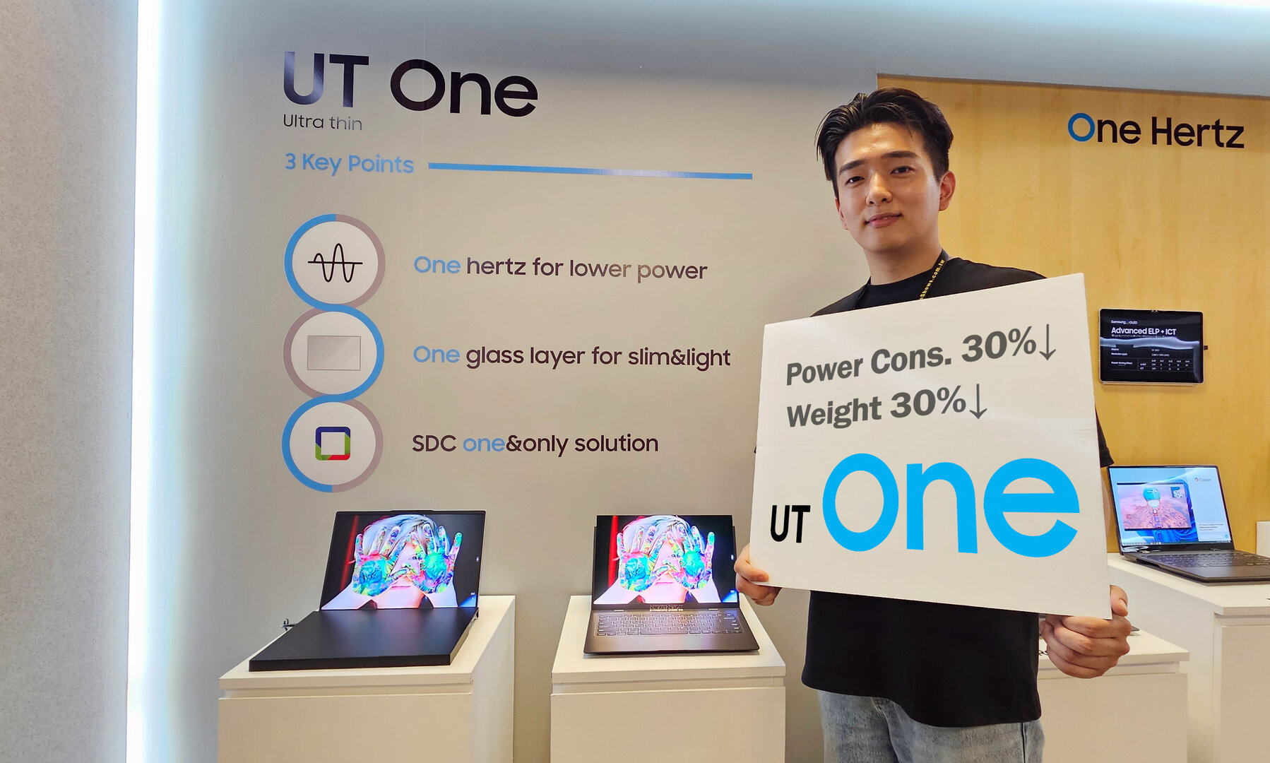 UT One edustaa erityisen ohuita ja tehokkaita OLED-paneeleja