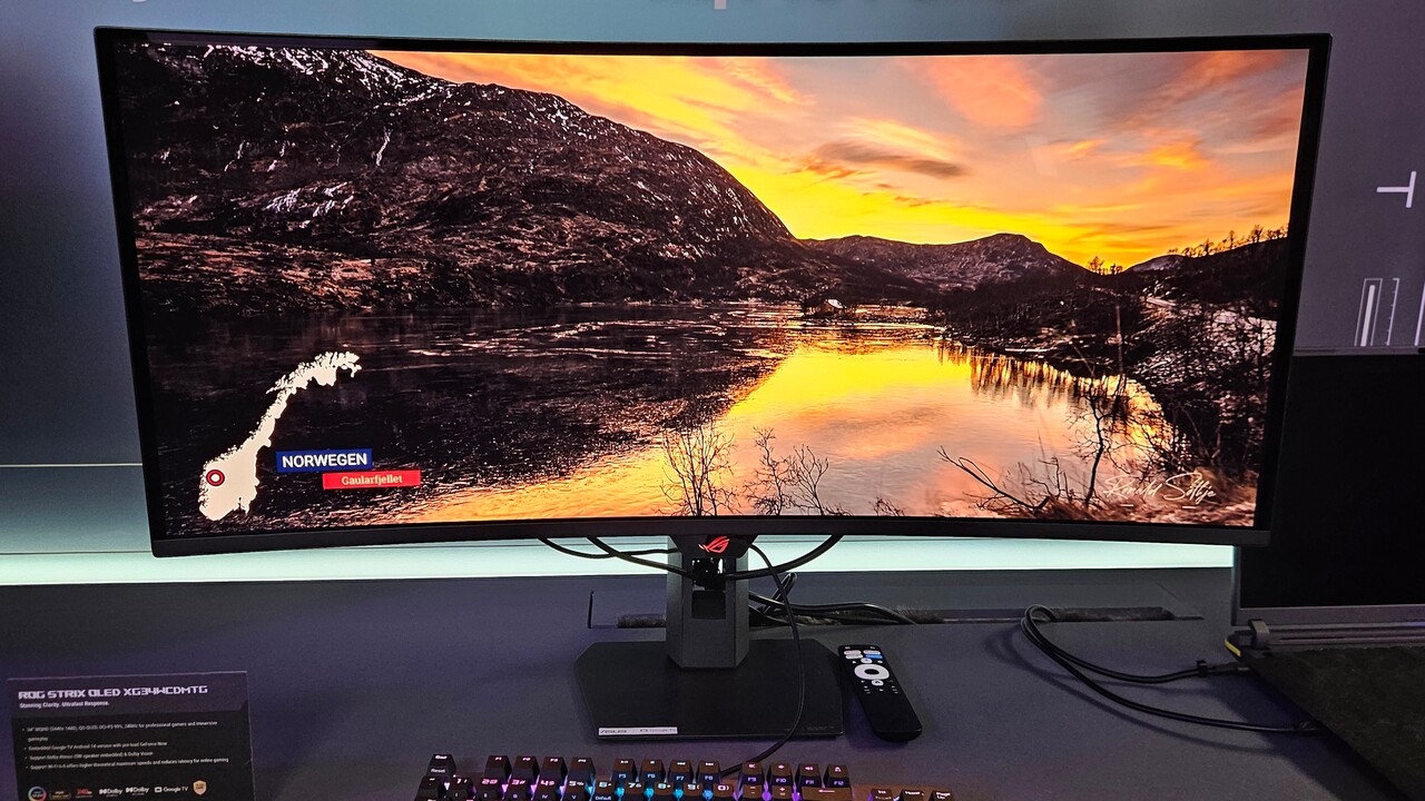 ASUS ROG STRIX OLED XG34WCDMTG: QD-OLED con Google TV, GeForce Now, Dolby Vision e Wi-Fi 6