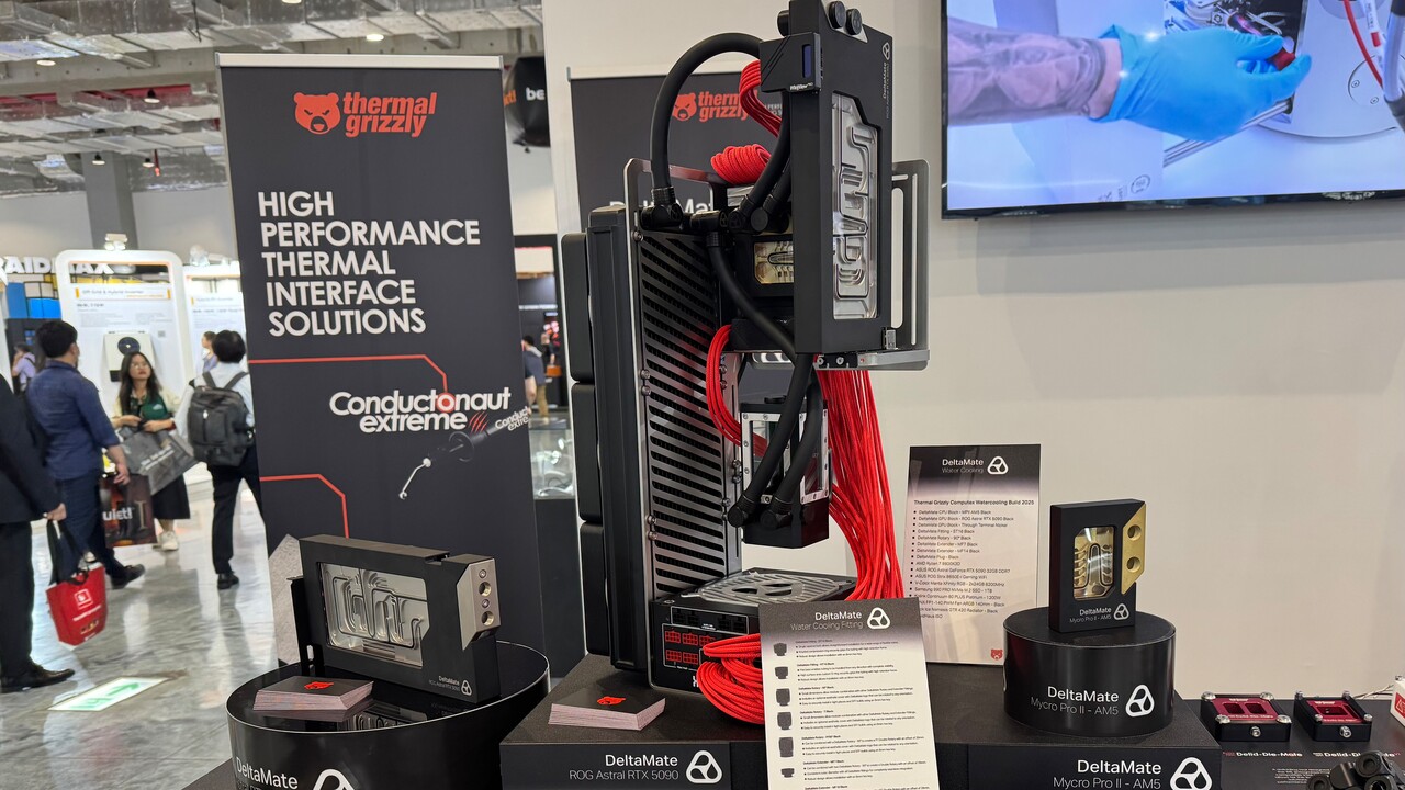 Thermal Grizzly: Deltamate Water Cooling och The8 Enchable på Computex