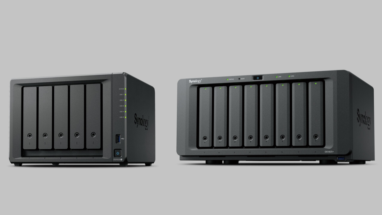 Synology DS1825+ och DS1525+: 5 fack får ny CPU, 8 fack mer RAM och båda 2,5 GBE